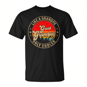 Camiseta informal para hombre con estampado de Great Grandpa Like A Grandpa Only Cooler - Product Image 2
