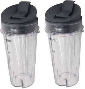 Blender Jar Cup with Sip N Seal Lid for <strong>Ninjaes</strong> Nutri Auto IQ and Blenders 12oz 18 24 32 <strong>Juicer</strong> - Product Image 1