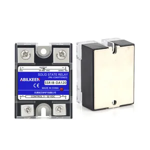 ABILKEEN 120A Output Current Single Phase SSR DC Power Control AC Power Contactless Electronic Switch Solid State Relay