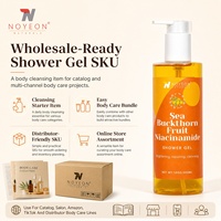 Gel Douche Corps Éclatant et Revitalisant à l'Argousier et au Niacinamide, Doux pour la Peau, Haute Qualité, Marque Privée, Faible MOQ