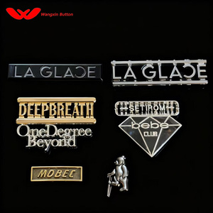 Wangxin Tùy Chỉnh Thương Hiệu Thư Kim Loại Logo Nhãn Dập Nổi Khắc Kim Loại Tên Nơi Logo Nhãn Cho Quần Áo Túi Mũ Và Trang Phục - Product Image 4