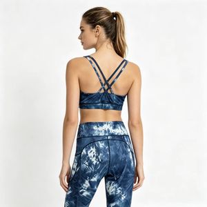 Ensemble de sport 2 pièces pour femmes : Leggings de yoga sans couture et soutiens-gorge de sport rembourrés, en nylon doux et respirant, tenues athlétiques assorties pour la gym - Product Image 5