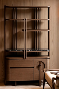 Mueble Bar Moderno de Madera con Encimera de Mármol y Cajones de Almacenamiento para Sala de Estar o Dormitorio - Product Image 6