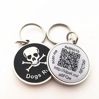Ustom-collar de epoxi programable NFC para mascotas, etiqueta para mascotas con código QR para perros y gatos