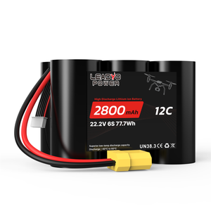 Batería de Litio <span class=keywords><strong>12C</strong></span> 22.2V 2800mAh 3500mAh 5600mAh 7000mAh para Dron FPV UAV Quadcopter, Baterías de Litio 18650 6s FPV - Product Image 1
