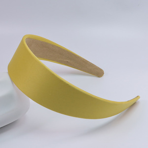 Diadema de Raso Brillante de 4 cm para Mujer, Aro para el Cabello Simple de Color Sólido, Acabado Brillante Clásico, Múltiples Colores - Product Image 2