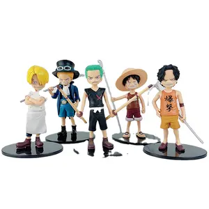 Figure del personaggio dei cartoni animati nuovo Anime 5 figure di un pezzo dell'infanzia pz/set Action figure di auto decorazione