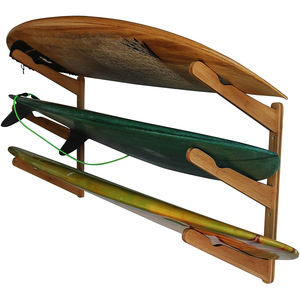 Support mural pour planches de <span class=keywords><strong>surf</strong></span> en bois pour planches de <span class=keywords><strong>surf</strong></span>, snowboards, skateboards, kitesurf et wakeboards, support d'affichage à trois niveaux pour planches de <span class=keywords><strong>surf</strong></span> - Product Image 1