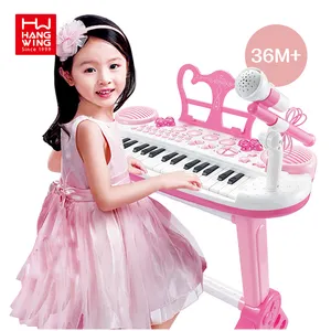 LEMON HW juguetes 31 teclas música MP3 conectado princesa artista Piano electrónico para niños niñas instrumento Musical caja de Color