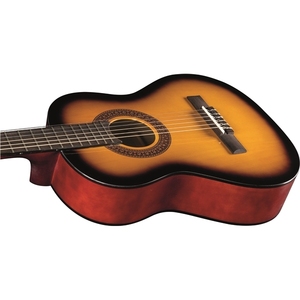 EKO GUITARS-Guitares classiques Sunburst CS-5 avec dessus en Agathis dos et côtés en tilleul laminé manche en acajou et touche en bouleau - Product Image 3