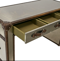 Bureau de direction en aluminium durable de style industriel de luxe avec design loft, fixation murale, finition antique pour la maison ou le bureau