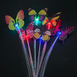 Colorful Butterfly Shaped Glowing Braids LED Fiber Optic Hair Birthday Party Props For Girls Plastic Non Toxic - Product Image 3