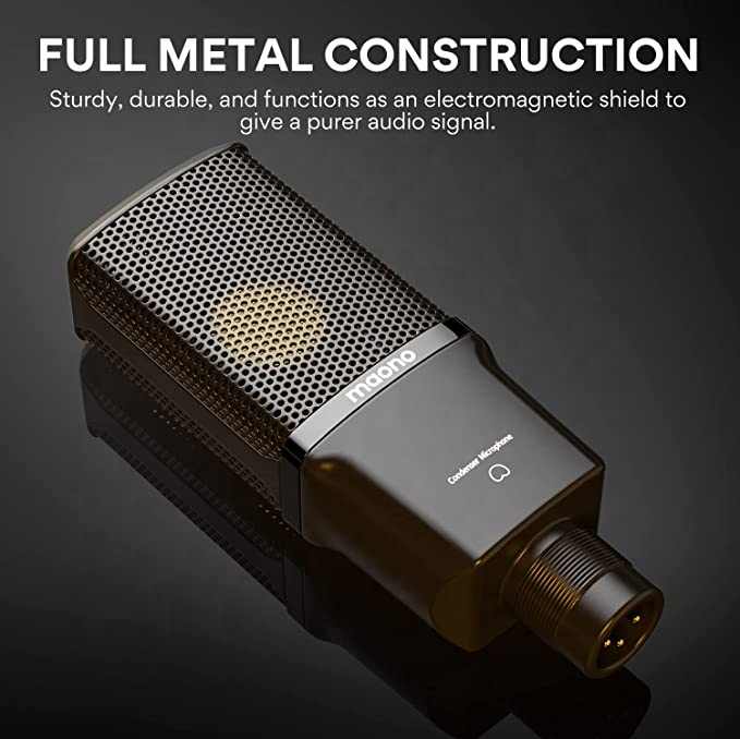 MAONO XLR コンデンサーマイク 34mm大型ダイアフラム付き Amazon.com: MAONO XLR Condenser Microphone with 34mm Large