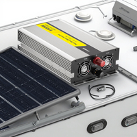 Onduleur solaire hybride à onde sinusoïdale pure Convertisseur de courant alternatif CC de 1500 watts Sortie 6KW Système monophasé 240VAC sur réseau MPPT