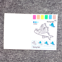 Livres de coloriage design OEM avec palette de peinture Animaux Fruits Trafic océanique Jouets éducatifs pour bébés de 3 ans et plus Livres à dessiner