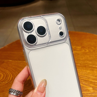 Coque de téléphone portable antichoc transparente souple en TPU à bords droits, la plus vendue, pour la protection de l'objectif de l'appareil photo des séries iPhone 17