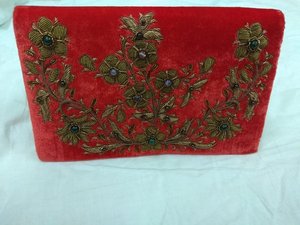 2025 Top vente luxe Style dames pochette mode-avant Zari broderie pierres semi-précieuses perle chaîne perles décoration PU - Product Image 4