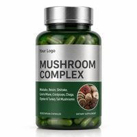 Capsules de Complexe de Champignons Biologiques 8 en 1 Maitake Crinière de Lion Ganoderma Lucidum Sommeil 120 Comprimés Fabricant Marque Blanche