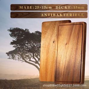 Tabla de cortar cuadrada de madera maciza, tabla de cortar de cocina para frutas, verduras, carne, plato de pizza, Color Retro Ly1129 - Product Image 2