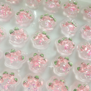 Mini Unisex Strawberry Cat Claw Keychain Super Soft <b>Squishy</b> Slow Rising Stress Relief Accessory for Friends Gift - Product Image 3