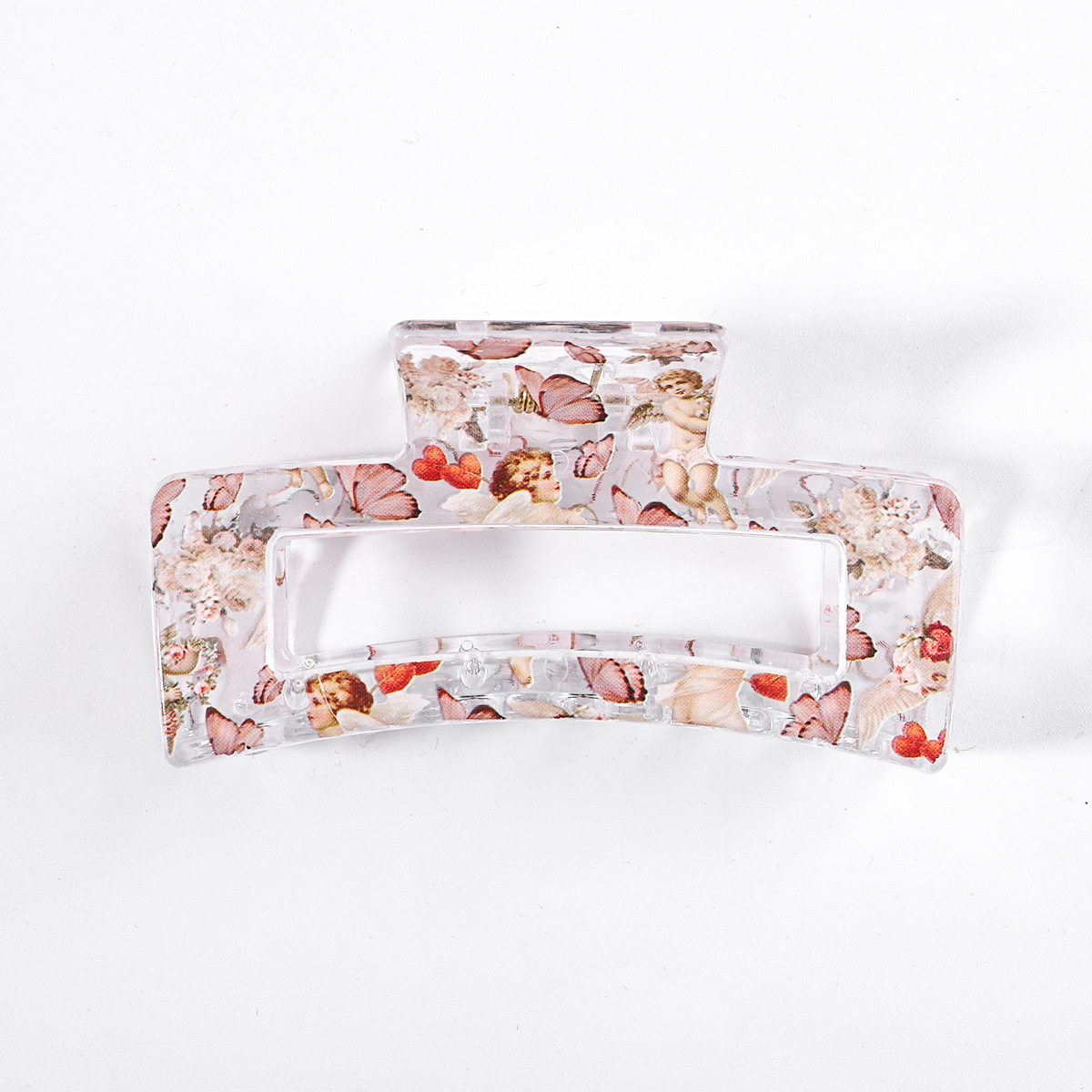 Transparent butterfly print