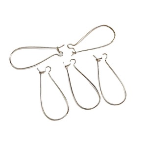 Ganchos en forma de U para la fabricación de pendientes, en plata, oro, oro KC, hierro chapado sin níquel, con forma de gota, componentes para joyería. - Product Image 5