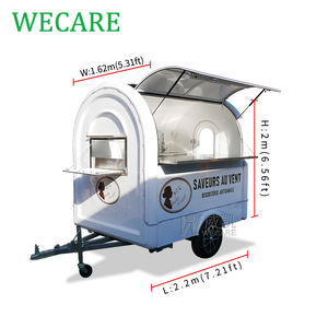 Wecare <span class=keywords><strong>Hotdog</strong></span> Cart Mobile Fiberglass Hotel Snack Fast Food Truck Multifunción Mobile Coffee Food Cart Trailer para restaurante - Product Image 2