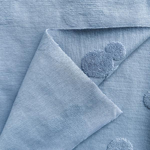 Tissu en jacquard uni en coton 75% et polyester 25%, tricoté en éponge, 300 g/m², antistatique, respirant, évacuant l'humidité, peignoirs de bain, plage, filles - Product Image 6