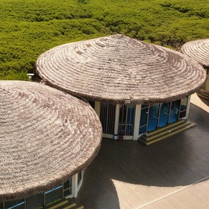 Tuiles de toit en chaume synthétique ondulées, imperméables, ignifuges, résistantes aux UV, au vent et à la corrosion pour Tiki Hut - Product Image 1