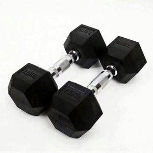 Black Cast Iron <b>Adjustable</b> Hexagonal <b>Dumbbells</b> Metal Handles 5-115lb <b>Set</b>-Durable Waterproof Unisex Arm Workout Equipment USA - Product Image 4