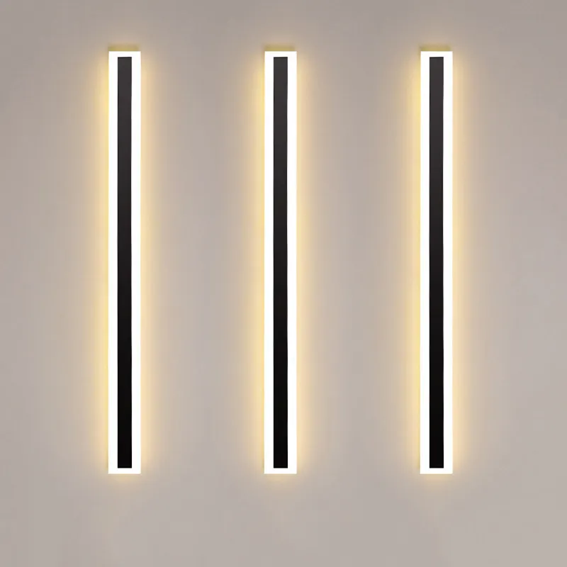Линейный настенный светильник из нержавеющей стали, наружное комнатное бра, внешнее освещение, акриловая линейность, IP65