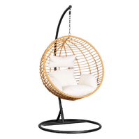 Fauteuil suspendu en forme d'œuf, couleur naturelle, moderne, pour jardin, patio, extérieur