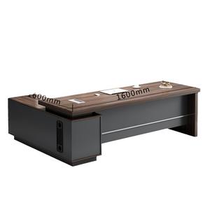Atacado Sala Móveis MDF Ceo Office <span class=keywords><strong>Desk</strong></span> boss Tabela l Forma Mesa Executiva com Gabinete Lateral - Product Image 3