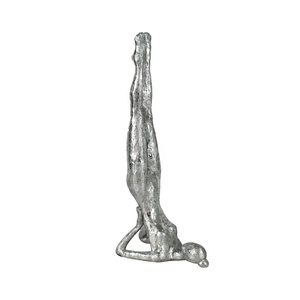 Resin Artificial Sports Yoga Lady Sculpture Small Figure Tabletop Accessories Foe Home Home Decoration Antique Imitation Europe
