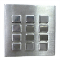 Clavier numérique métallique OEM en acier inoxydable étanche avec rétroéclairage LED pour contrôle d'accès, modèle panneau matriciel