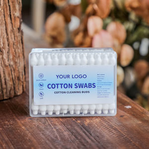 60 pièces utilisées pour le nettoyage et l'entretien quotidiens, tête en <span class=keywords><strong>coton</strong></span> naturel <span class=keywords><strong>sans</strong></span> agent fluorescent, bâtonnets en papier, <span class=keywords><strong>coton</strong></span>-tiges pour bébé - Product Image 1