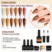 Kit de vernis gel professionnel holographique effet œil de chat, collection œil de chat, vernis gel magnétique œil de chat, sans HEMA