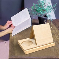 Großhandel benutzer definierte heiße Verkauf Holz multifunktion ale Buch Lesung Rest mit Drink Triangle Book Stand Holder