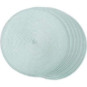 Luxury Round Placemat Cotton Rope Eco-Friendly Waterproof Paper <b>Table</b> Decor Traditional Plaid Style Wholesale Cheap Weddings - Product Image 5