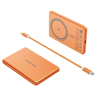 Mini Banco de Energía de 5000mAh con Cable Integrado, Cargador Portátil de Carga Rápida con Certificación 3C, Logotipo Personalizado Disponible