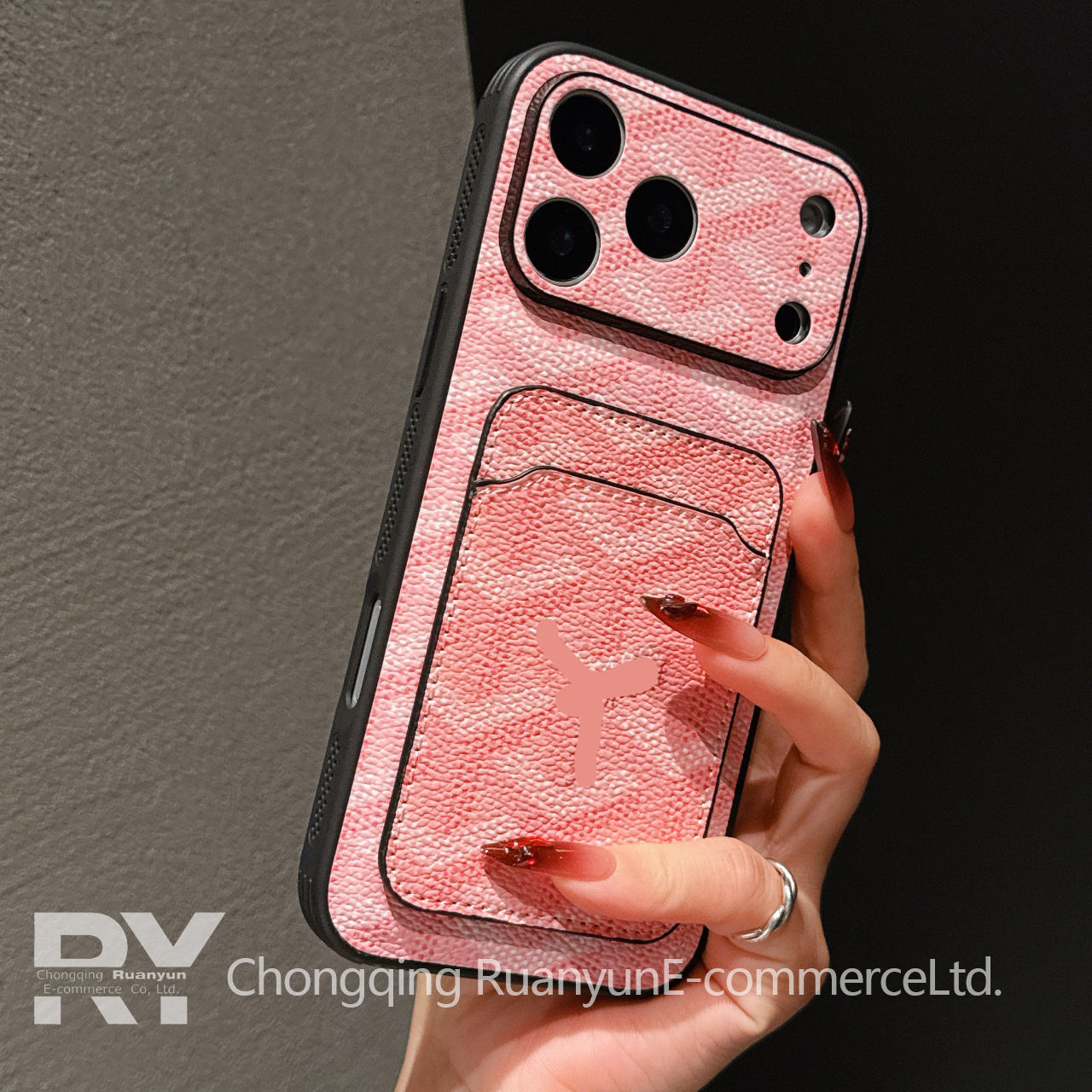 Couverture complète de fente pour carte Pink Tooth Edge