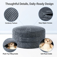 Fauteuil Poire de Rangement pour Peluches, Grand Fauteuil Poire pour Animaux en Peluche, Organisateur de Jouets pour Enfants, Pouf, Canapé