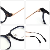 Montura de Gafas de Titanio Puro TR 2026, Anti Luz Azul, Color Té Transparente, Gafas Sencillas de Moda