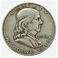 Lot de 35 pièces de répliques de monnaies Franklin demi-dollar et 50 cents, de 1948 à 1963, plaquées argent, décoratives, commémoratives, pour collection