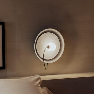 Lampe murale LED magnétique en fer de style nordique pour salon, chambre, bureau, chevet ; Décoration murale minimaliste pour couloir - Product Image 3