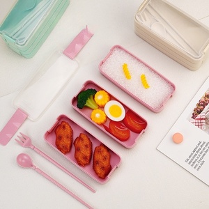 กล่องอาหารกลางวันพลาสติกพร้อมฝาพลาสติกที่ทำให้อุ่นอาหารของเด็กได้ YJ21 - Product Image 3