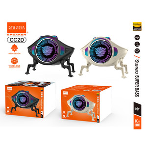 Nuevo Altavoz Mini Mecha CC2 de Escritorio con Espejo de Mil Capas, Inalámbrico, con Ranura para Tarjeta, Mini Subwoofer con Luz RGB Colorida - Product Image 5