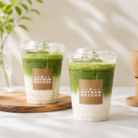 Gobelets jetables en PET de 18 oz (560 ml) à paroi simple, écologiques, sans PFAS, sans BPA, pour boissons chaudes/froides, café et thé Boba