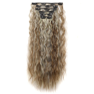 Extensiones de Cabello Humano, Peluca Larga y Rizada, Juego de Seis Piezas, Volumen Natural sin Costuras, para Cualquier Forma de Rostro - Product Image 4