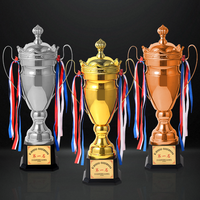 Trophée World Metal Trophy Coupe d'Europe Style Champions League Trophy Awards for School Sports Competition Prize Vente à chaud en gros JZ